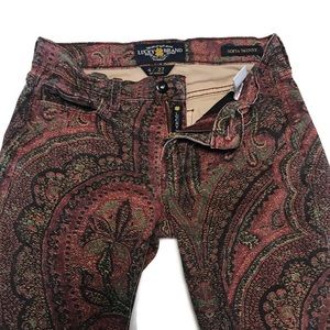 Lucky Brand Paisley All Over Print Sofia Skinny